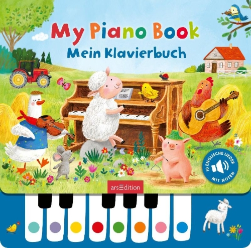 Buchcover und Innenansicht für das Buch: My Piano Book | Mein Klavierbuch