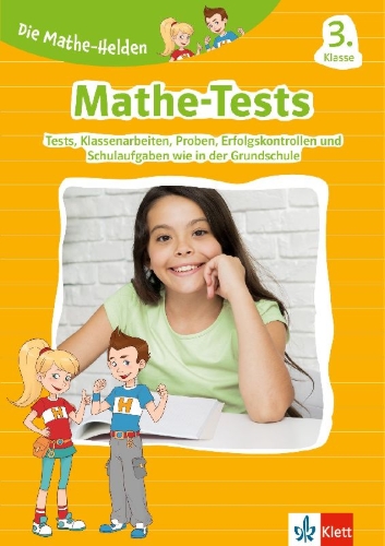 Buchcover und Innenansicht für das Buch: Die Mathe-Helden: Mathe-Tests 3. Klasse