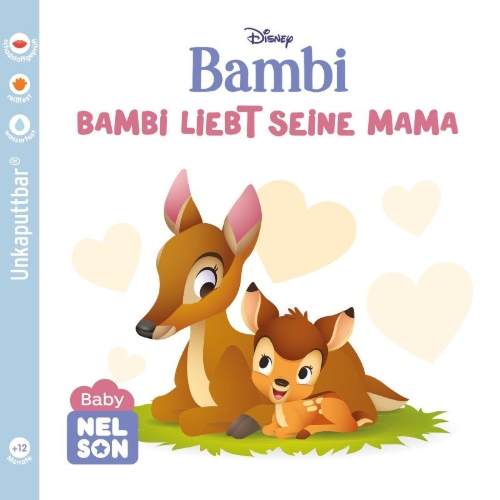 Buchcover und Innenansicht für das Buch: Baby Nelson (unkaputtbar) 6: Disney: Bambi liebt seine Mama