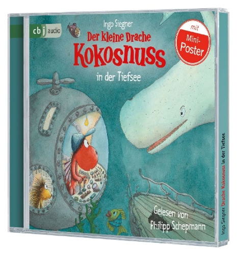 Buchcover und Innenansicht für das Buch: Der kleine Drache Kokosnuss in der Tiefsee