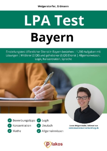 Buchcover und Innenansicht für das Buch: LPA Test Bayern