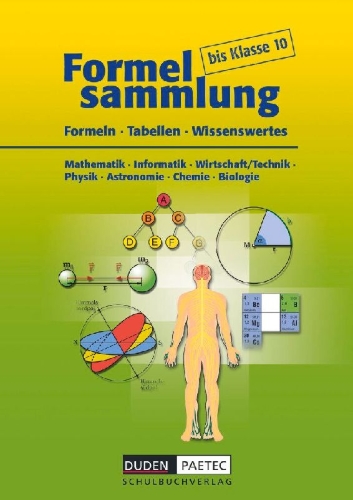Buchcover und Innenansicht für das Buch: Formelsammlung bis Klasse 10