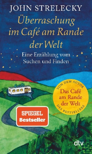 Buchcover und Innenansicht für das Buch: A New Visitor to The Cafe on the Edge of the World
