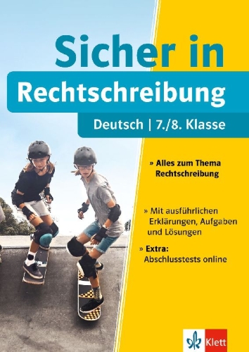 Buchcover und Innenansicht für das Buch: Klett Sicher in Deutsch Rechtschreibung 7./8. Klasse