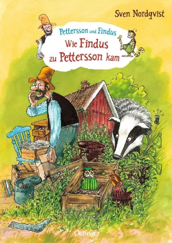 Buchcover und Innenansicht für das Buch: När Findus var liten och försvann