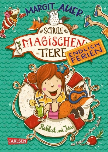 Buchcover und Innenansicht für das Buch: Schule der magischen Tiere -  Endlich Ferien 01 - Rabbat und Ida