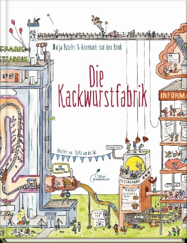 Buchcover und Innenansicht für das Buch: Die Kackwurstfabrik