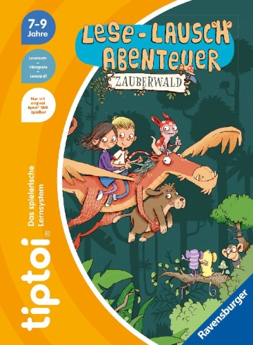 Buchcover und Innenansicht für das Buch: tiptoi® Lese-Lausch-Abenteuer - Zauberwald