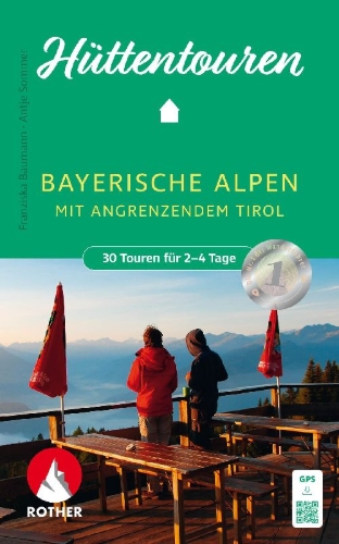 Buchcover und Innenansicht für das Buch: Hüttentouren Bayerische Alpen mit angrenzendem Tirol
