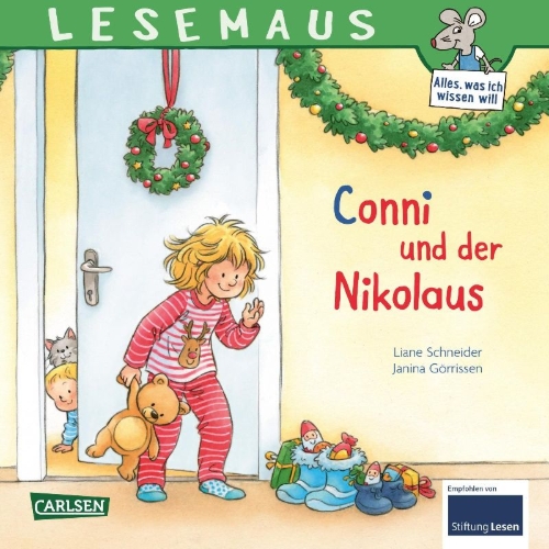 Buchcover und Innenansicht für das Buch: LESEMAUS 192: Conni und der Nikolaus