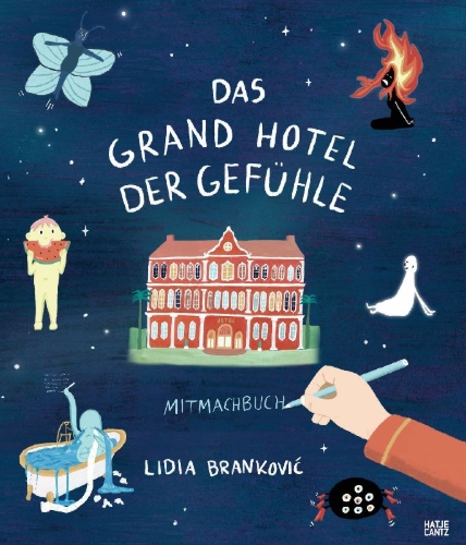 Buchcover und Innenansicht für das Buch: Das Grand Hotel der Gefühle Mitmachbuch