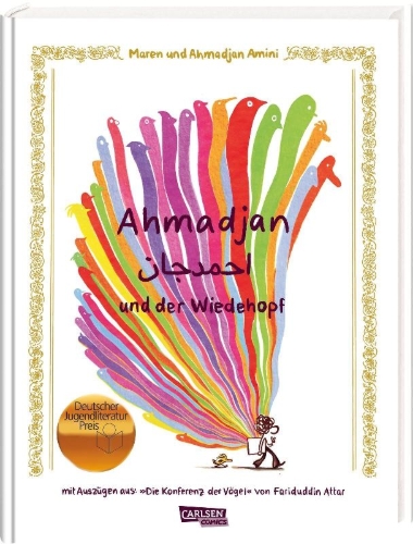 Buchcover und Innenansicht für das Buch: Ahmadjan und der Wiedehopf