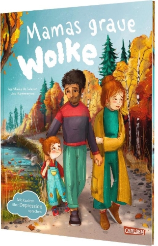 Buchcover und Innenansicht für das Buch: Mamas graue Wolke