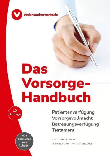 Buchcover und Innenansicht für das Buch: Das Vorsorge-Handbuch