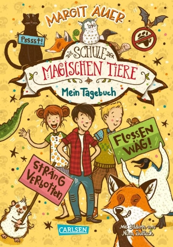 Buchcover und Innenansicht für das Buch: Die Schule der magischen Tiere: Mein Tagebuch