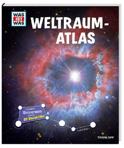 Buchcover und Innenansicht für das Buch: WAS IST WAS Weltraumatlas