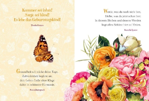 Buchcover und Innenansicht für das Buch: Zum Geburtstag alles Gute