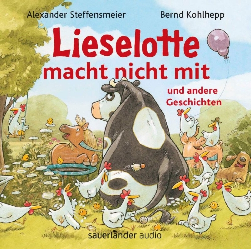 Buchcover und Innenansicht für das Buch: Lieselotte macht nicht mit / Lieselotte im Regen / Lieselotte Weihnachtskuh