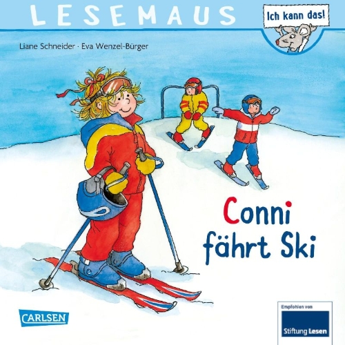 Buchcover und Innenansicht für das Buch: LESEMAUS 22: Conni fährt Ski