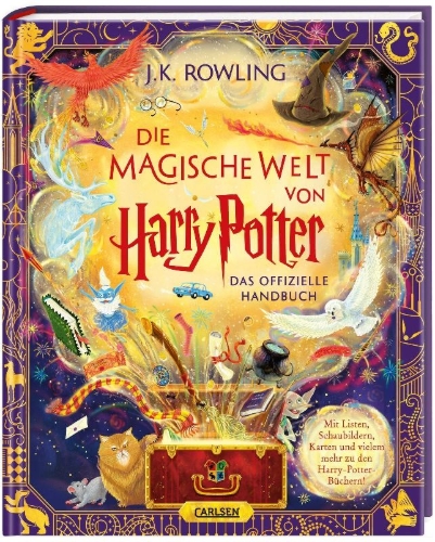 Buchcover und Innenansicht für das Buch: The Harry Potter Wizarding World Almanac