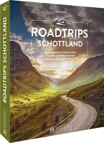 Buchcover und Innenansicht für das Buch: Roadtrips Schottland