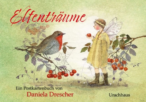 Buchcover und Innenansicht für das Buch: Postkartenbuch "Elfenträume"