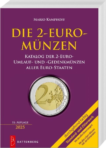 Buchcover und Innenansicht für das Buch: Die 2-Euro-Münzen