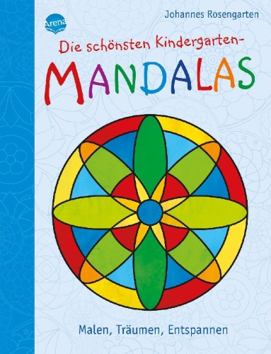 Buchcover und Innenansicht für das Buch: Die schönsten Kindergarten Mandalas. Malen, Träumen, Entspannen
