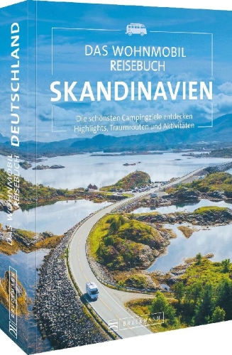 Buchcover und Innenansicht für das Buch: Das Wohnmobil Reisebuch Skandinavien