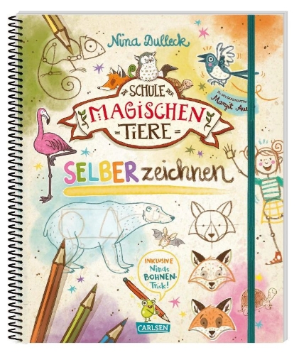 Buchcover und Innenansicht für das Buch: Die Schule der magischen Tiere: SELBERzeichnen