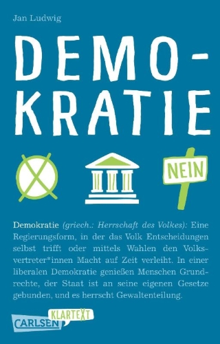Buchcover und Innenansicht für das Buch: Demokratie (Carlsen Klartext)