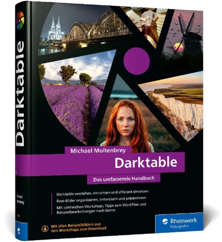 Buchcover und Innenansicht für das Buch: Darktable