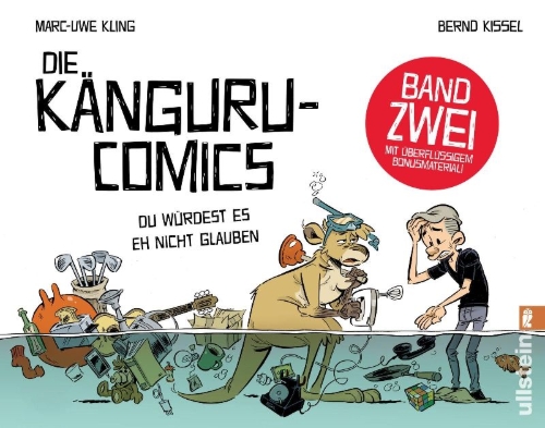 Buchcover und Innenansicht für das Buch: Die Känguru-Comics 2
