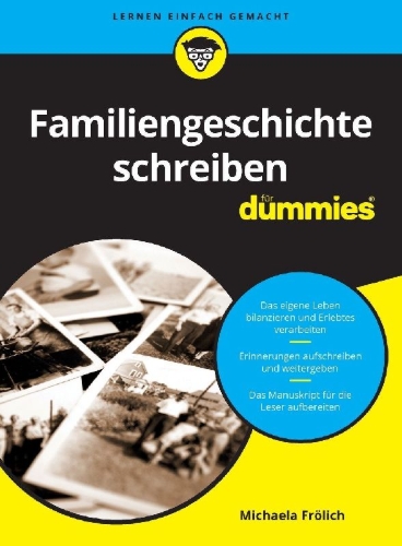 Buchcover und Innenansicht für das Buch: Familiengeschichte schreiben für Dummies