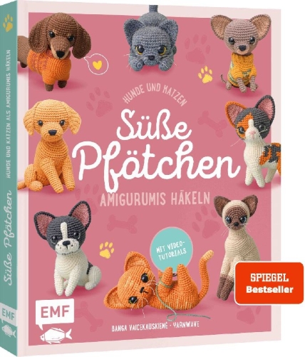 Buchcover und Innenansicht für das Buch: Crochet Cats & Dogs: Amigurumi Patterns for Pet Lovers