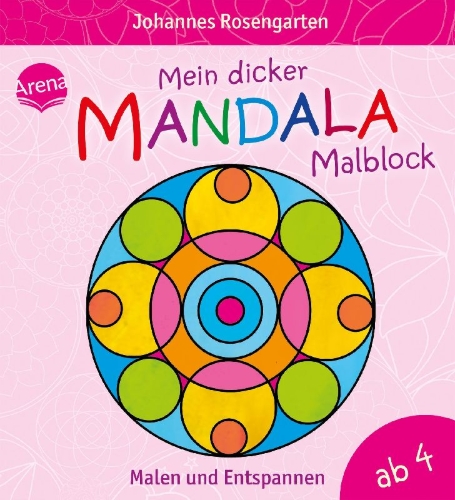 Buchcover und Innenansicht für das Buch: Mein dicker Mandala-Malblock