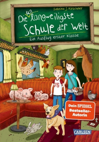Buchcover und Innenansicht für das Buch: Die unlangweiligste Schule der Welt 9: Ein Ausflug erster Klasse