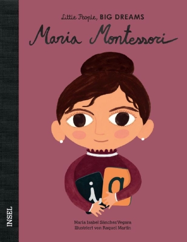 Buchcover und Innenansicht für das Buch: Pequeña y grande: Maria Montessori