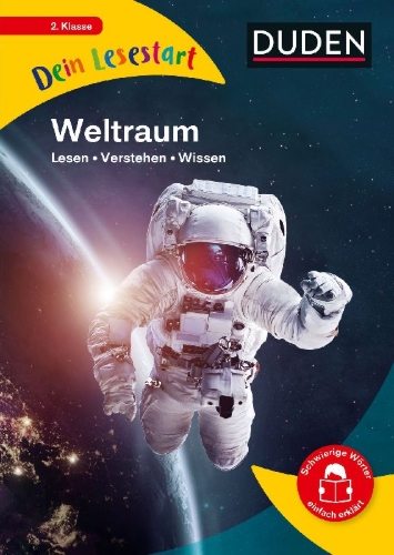 Buchcover und Innenansicht für das Buch: Dein Lesestart - Weltraum