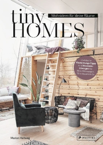 Buchcover und Innenansicht für das Buch: Tiny Homes: Wohnideen für kleine Räume