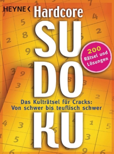 Buchcover und Innenansicht für das Buch: Hardcore-Sudoku