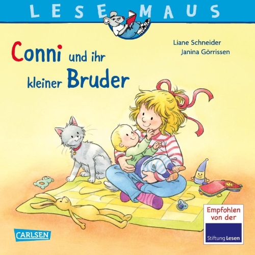 Buchcover und Innenansicht für das Buch: LESEMAUS 23: Conni und ihr kleiner Bruder