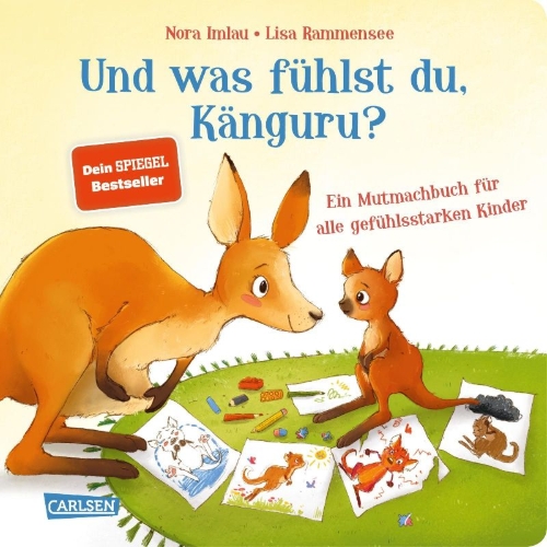 Buchcover und Innenansicht für das Buch: Und was fühlst du, Känguru?