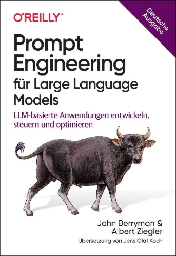 Buchcover und Innenansicht für das Buch: Prompt Engineering für Large Language Models