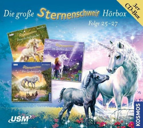 Buchcover und Innenansicht für das Buch: Die große Sternenschweif Hörbox Folgen 25-27 (3 Audio CDs)