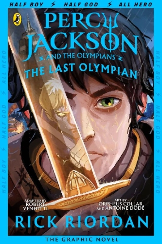 Buchcover und Innenansicht für das Buch: The Last Olympian: The Graphic Novel (Percy Jackson Book 5)