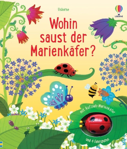 Buchcover und Innenansicht für das Buch: Wohin saust der Marienkäfer?