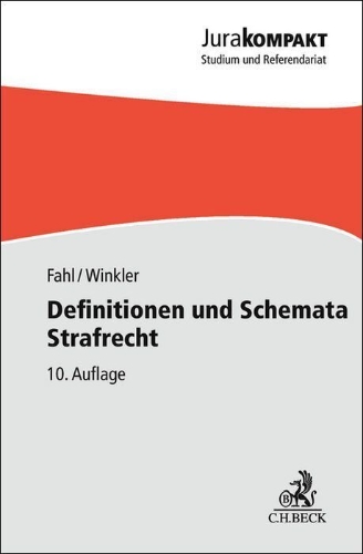 Buchcover und Innenansicht für das Buch: Definitionen und Schemata Strafrecht