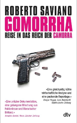 Buchcover und Innenansicht für das Buch: Gomorrha. Viaggio nell' impero economico e nel sogno di dominio della camorra (Mailand 2006)