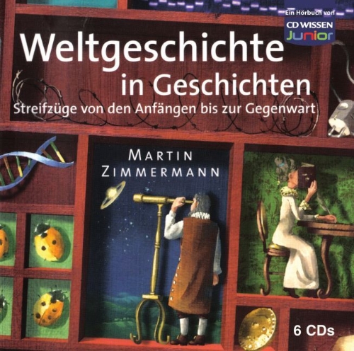 Buchcover und Innenansicht für das Buch: Weltgeschichte in Geschichten
